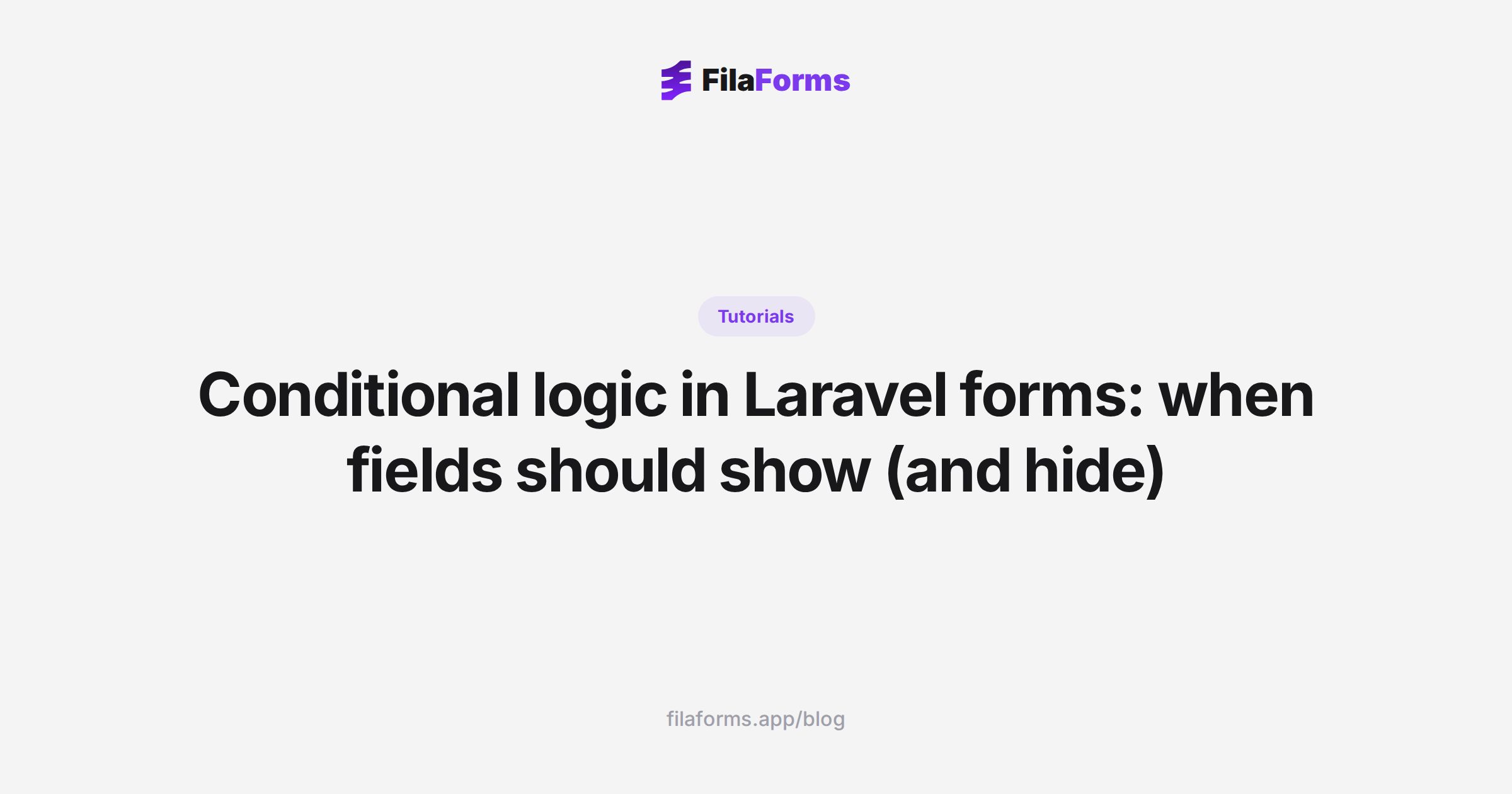 Conditional logic in Laravel forms: when fields should show (and hide ...